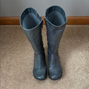 Miz Mooz Slate Grey Tall Leather Boot